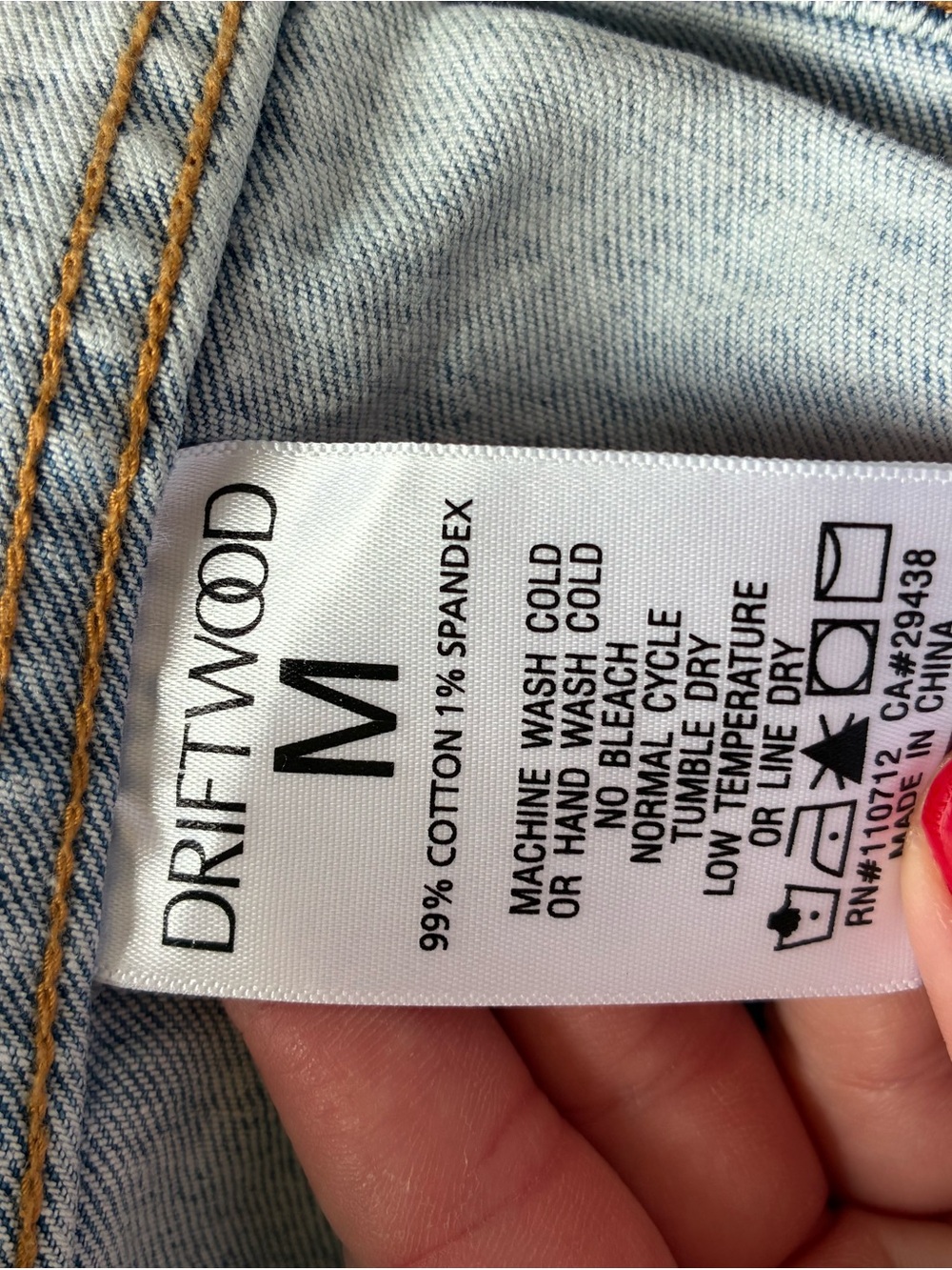 Free People x Driftwood Bandana Trucker Jean Jacket Light Denim - Picture 4 of 4